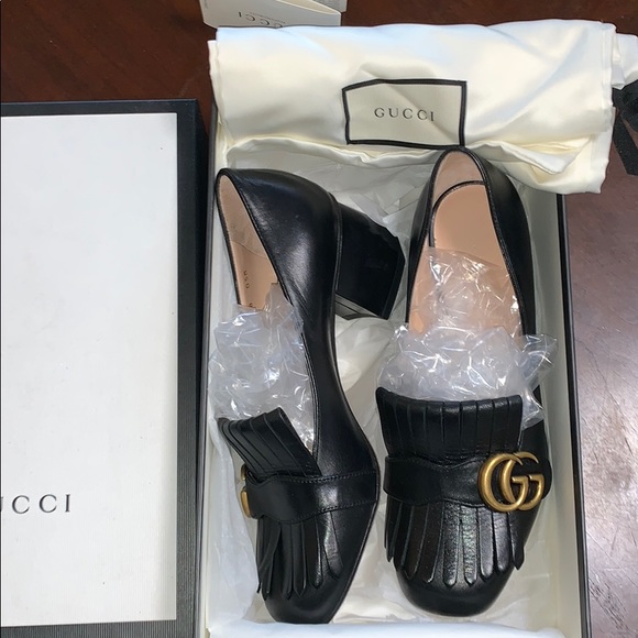 gucci mid heel pump
